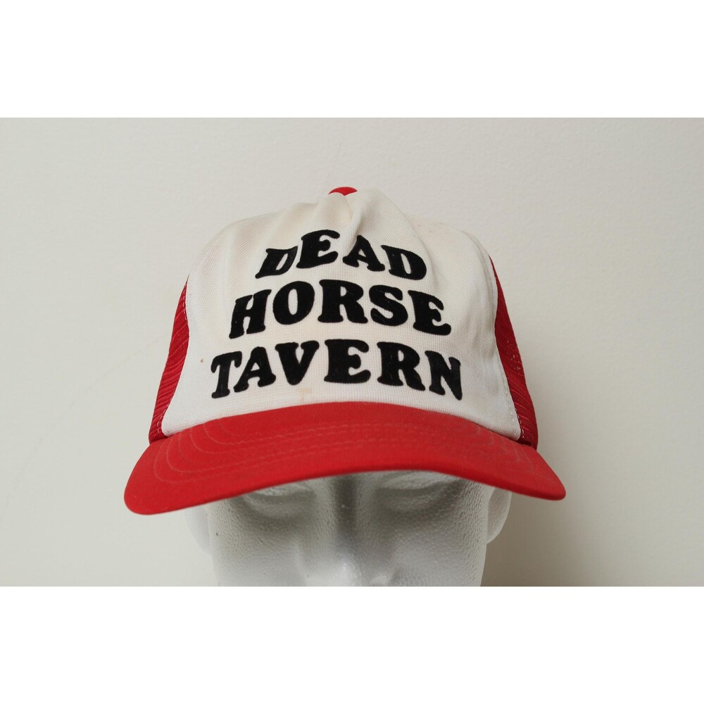 Rare Vintage 1980s USA Made Dead Horse Tavern Kentucky Distressed Snapback Hat